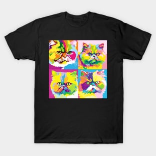 Persian Cat Pop Art - Cat Lover Gift T-Shirt